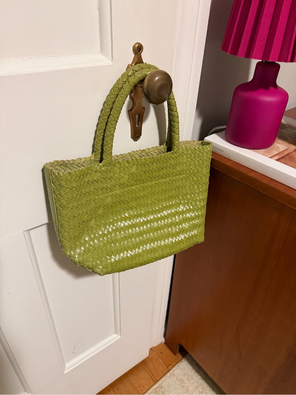 Madewell Olive Green Woven Tote